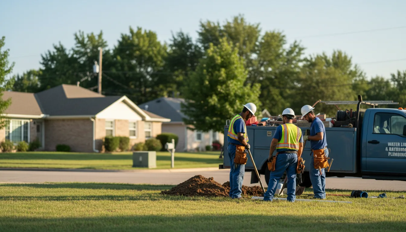 Residential water line and bathroom plumbing service in Juneau, WI